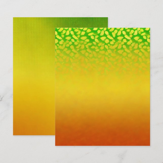 Autumnal Ombre Fading Leaves Scrapbook Paper (Voorkant / Achterkant)