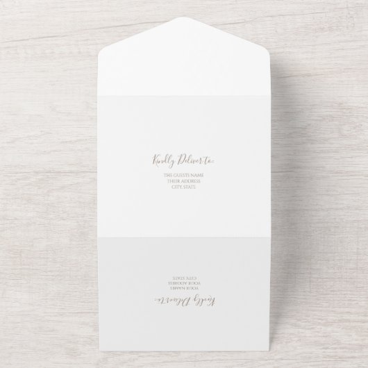 Autumnal Pampas Grass Birthday All In One Uitnodiging (Buitenkant)