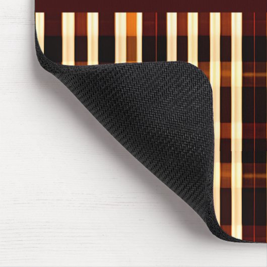 Autumnal Plaid Sinaasappel Zwart Geometrisch Patro Muismat (Hoek)