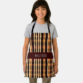 Autumnal Plaid Sinaasappel Zwart Geometrisch Patro Schort (Insitu)