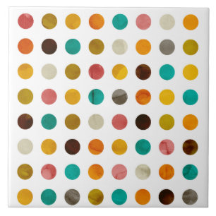 Autumnal Polka Dots Tegeltje