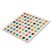 Autumnal Polka Dots Tegeltje (Zijkant)