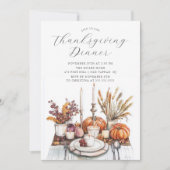 Autumnal Thanksgiving Dinner Party Kaart (Voorkant)