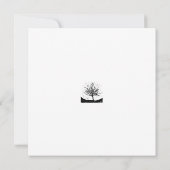 Autumnal Tree Lino Print Kaart (Achterkant)