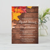 Autumnal Vrijgezellenfeest Rustic Country Wood Map Kaart (Staand voorkant)