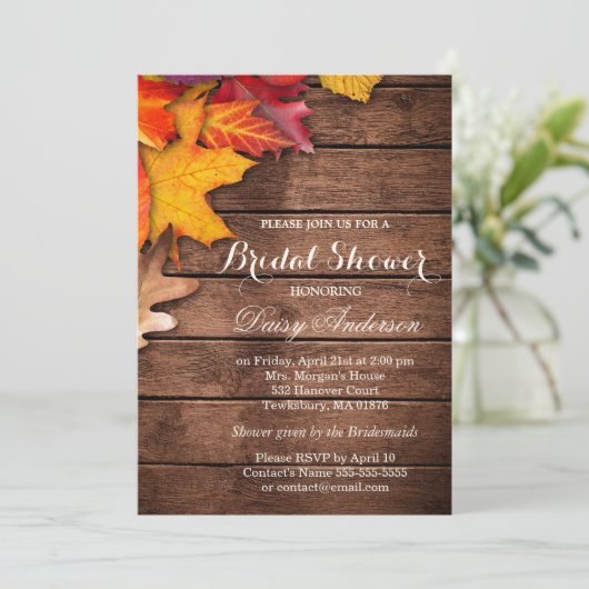 Autumnal Vrijgezellenfeest Rustic Country Wood Map Kaart (Staand voorkant)