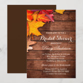 Autumnal Vrijgezellenfeest Rustic Country Wood Map Kaart (Voorkant / Achterkant)