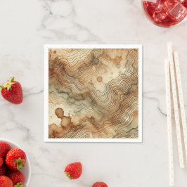 Autumnal Waterverf Houtnerf Decoupage Servetten