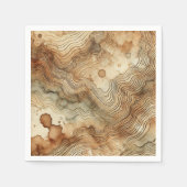 Autumnal Waterverf Houtnerf Decoupage Servetten (Voorkant)