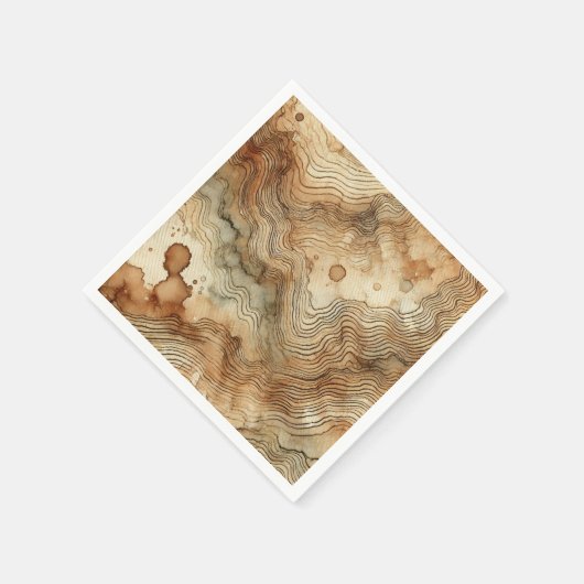 Autumnal Waterverf Houtnerf Decoupage Servetten (Hoek)