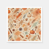 Autumnal Waterverf Pompoen Spice Découpage Servet (Voorkant)