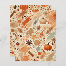 Autumnal Waterverf Pompoen Spice Scrapbook Paper