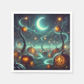 Autumnal Whimsigoth Magic Pumpkin Patch Decoupage Servet (Voorkant)