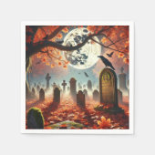Autumnal Whimsigoth Mysterious Graveyard Decoupage Servet (Voorkant)