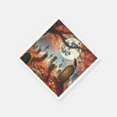 Autumnal Whimsigoth Mysterious Graveyard Decoupage Servet (Hoek)