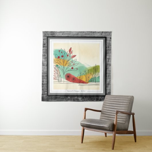 Autumnal Whimsy Wandkleed (In situ)