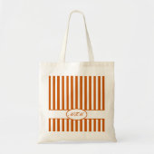 Autumnale brandstroken met monogram tote bag (Voorkant)