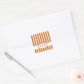 Autumnale brandstroken met monogram vierkante sticker (Envelop)