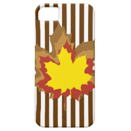 Autumnale Nutmeg-strips met bladeren Case-Mate iPhone 14 Hoesje
