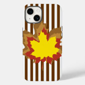 Autumnale Nutmeg-strips met bladeren Case-Mate iPhone Case (Achterkant)