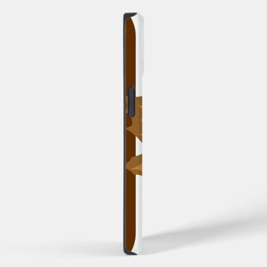 Autumnale Nutmeg-strips met bladeren Case-Mate iPhone Case (Achterkant / Rechts)