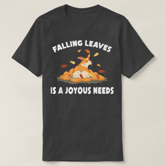 AutumnFalling Leaves is een vrolijke behoefteDogFa T-shirt (Design voorkant)