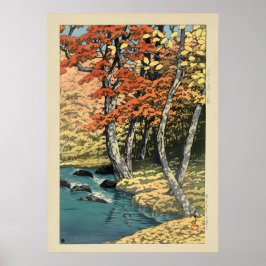 Autumnin Oirase door Hasui Poster