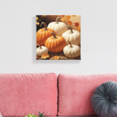 Autumn's Bounty: een symfonie van pompoenencanvas Canvas Afdruk (Insitu (Woonkamer))