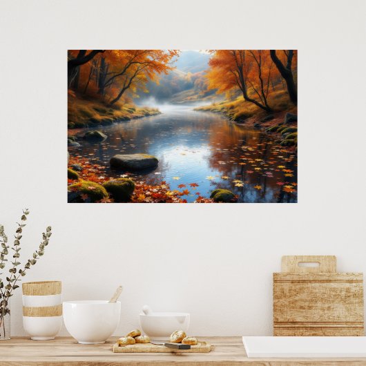 Autumn's Gentle Symphony Poster (Keuken)