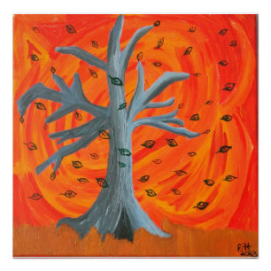 "Autumn's Herfst" Acrylverf 20x20 Poster