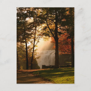 Autumns Waterfall Mist Briefkaart
