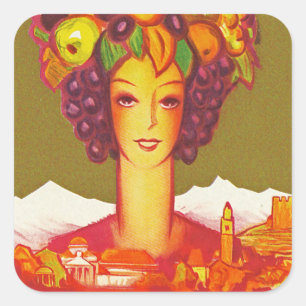 Autunno a Merano Vierkante Sticker