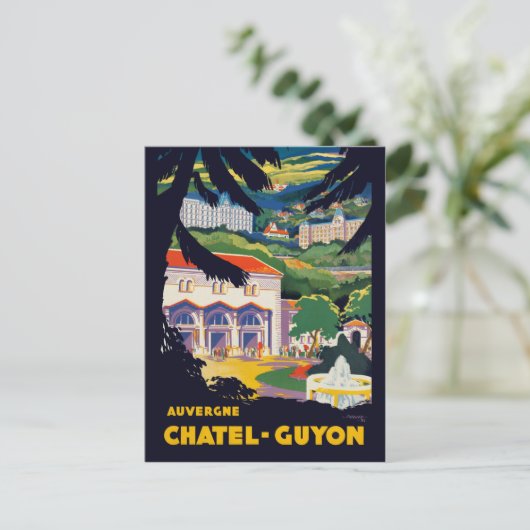 Auvergne Chatel-Guyon Frankrijk Reisposter Briefkaart (Staand voorkant)
