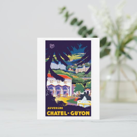  Auvergne Chatel-Guyon Frankrijk Reisposter Briefkaart (Staand voorkant)