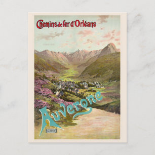 Auvergne France Vintage Poster 1898 Briefkaart