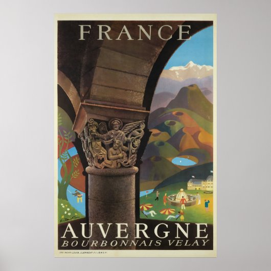 Auvergne, Frankrijk, Travel Poster (Voorkant)