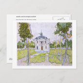 Auvers Town Hall 14 juli 1890, Vincent van Gogh Briefkaart (Voorkant / Achterkant)