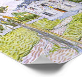 Auvers Town Hall 14 juli 1890, Vincent van Gogh Poster (Hoek)