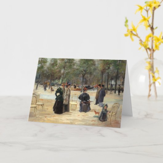 Aux Champs-Élysées | Louis Abel-Truchet Kaart (Gele Bloem)