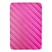 AUX GOUDEN STREPEN OP ROZE Decor Set Badmat (Voorkant Verticaal)