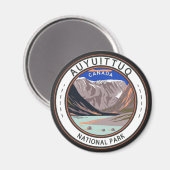 Auyuittuq National Park Canada  Badge Magneet (Voorkant / Achterkant)