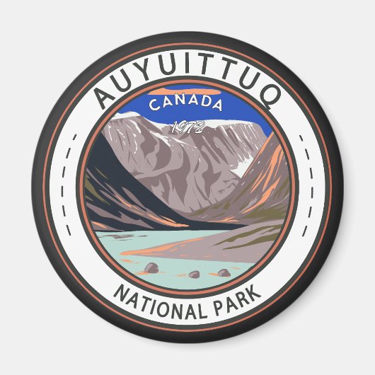 Auyuittuq National Park Canada  Badge Magneet (Voorkant)