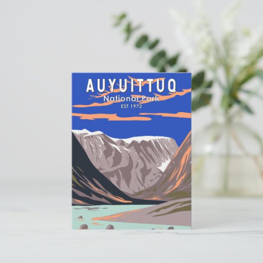 Auyuittuq National Park Canada Travel Art  Briefkaart (Staand voorkant)