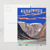 Auyuittuq National Park Canada Travel Art  Briefkaart (Voorkant / Achterkant)