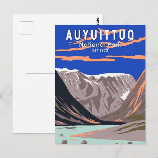 Auyuittuq National Park Canada Travel Art  Briefkaart (Voorkant / Achterkant)