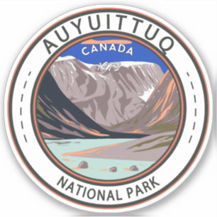 Auyuittuq National Park Canada Travel Art  Sticker