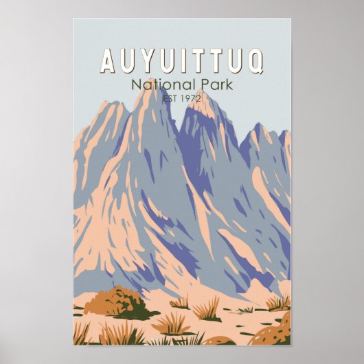 Auyuittuq National Park Canada Travel  Poster (Voorkant)