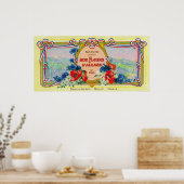 Auz Fleurs D' Alsace Soap LabelParis, Frankrijk Poster (Keuken)