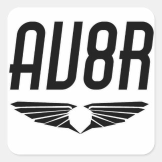 AV8R - Luchtvaartmaatschappijen en piloten - ontwe Vierkante Sticker