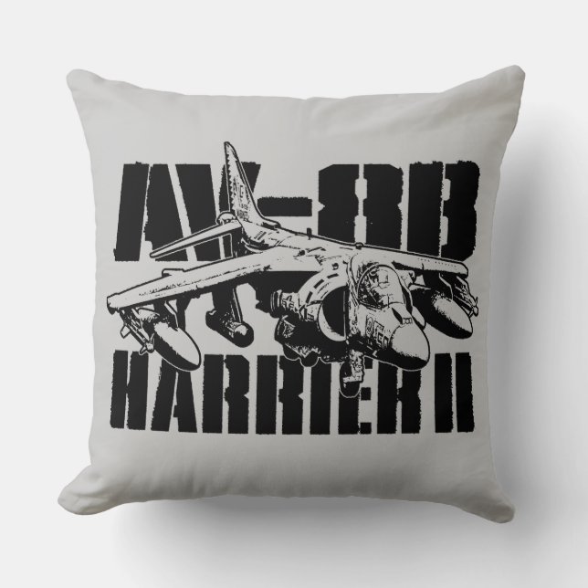 AV-8B Harrier II Graad A Cotton Sierkussen 20x20 (Voorkant)